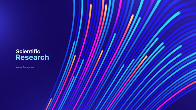 Cyber Big Data Flow Particles Bokeh. Digital Neural Network. Concept of AI Artificial Intelligence Technology Machine Deep Learning. Digital Communication. Science Technology Presentation Vector.