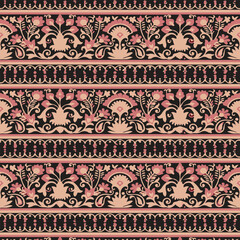 vector seamless pattern with floral elements
