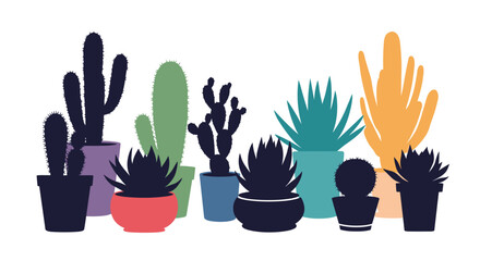 A vibrant collection of diverse potted succulent plants arranged artfully.