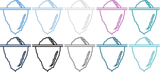 氷山の一角のグラフィックアイコンイラスト © くろねこ
