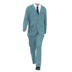 High quality 3d realistic render of men formal dress with tie and blazer