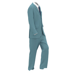 High quality 3d realistic render of men formal dress with tie and blazer