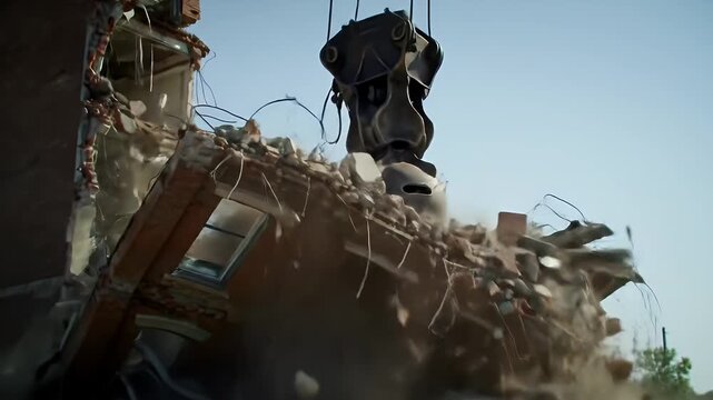 Demolition Urban Decay with Building Collapse.