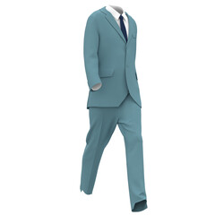 High quality 3d realistic render of men formal dress with tie and blazer