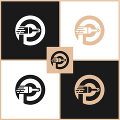 Paintbrush Logo Design Creative Circle with Brush Stroke