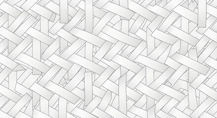 white abstract interwoven geometric seamless pattern background