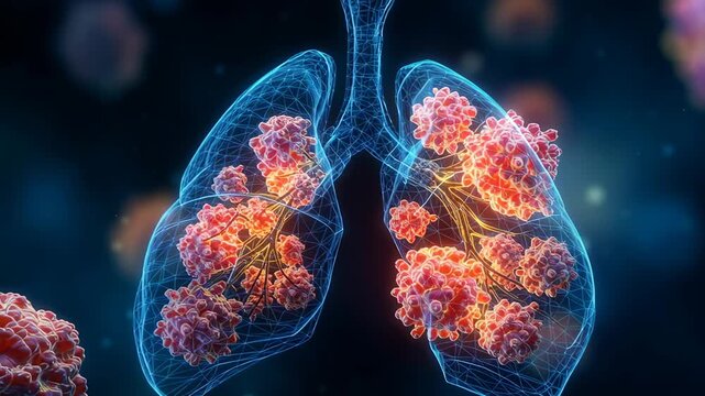 Human lungs. Lung Cancer Awareness. Lung Disease. Respiratory System Collapse. Respiratory Illness. World No Tobacco Day. Symbolizing Anti-Tobacco and Healthy Life. Human lungs caused by smoking. - Powered by Adobe