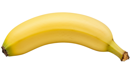 Single yellow banana on a black background healthy food concept