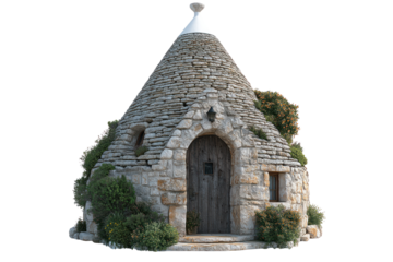 Unique Stone Structure: This image showcases a charming, ancient stone building with a conical roof, exuding rustic elegance and architectural intrigue.