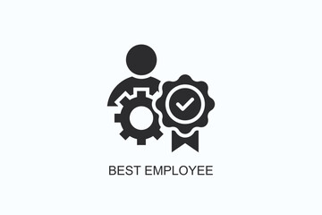 Best Employee Icon Or Logo Isolated Vector Illustration