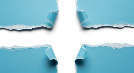 Torn Blue Paper Edges: Dynamic Texture for Creative Design and Layouts