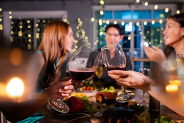 food and Drink, wine red and for a friendly, in a bar or a restaurant 