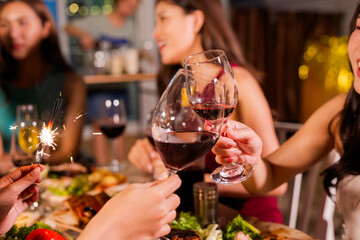 food and Drink, wine red and for a friendly, in a bar or a restaurant 