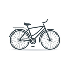 Fototapeta premium Simple bicycle icon illustration for urban commute and healthy lifestyle vector graphic