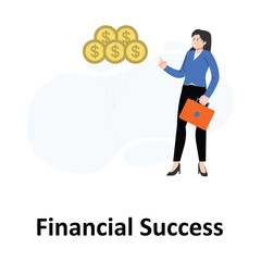 Financial Success Vector Illustration Which can easily edit or modify