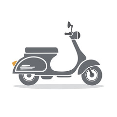 Fototapeta premium Gray Scooter Illustration Stylish Transportation Motorbike Design Ride Trendy Vehicle Graphic Motor Scooter Emblem Travel Transport Concept