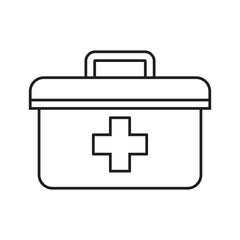 First Aid Kit Illustration Medical Emergency Box Health Care Symbol Clinic Doctor Equipment Treatment Safety Icon