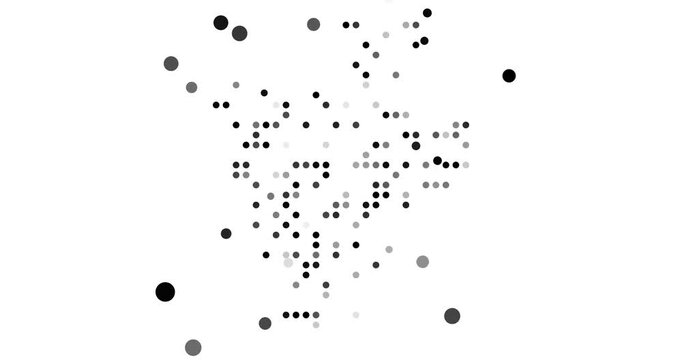 Technology Themed Dots Falling into Burundi Shape