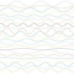 Waveform Cluster Lines Abstract Ribbon