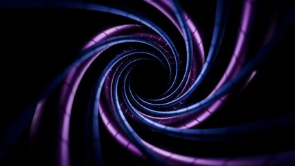 Hypnotic purple and blue spiral tunnel animation