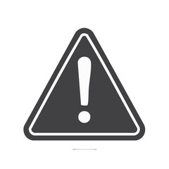 Alert triangle warning sign with exclamation point symbol signifying danger caution or safety hazard