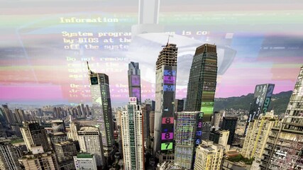 futuristic technology city with CCTV cameras - Powered by Adobe