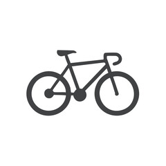 Fototapeta premium Stylized road bike icon representing sport fitness and eco friendly urban transportation