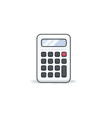 Calculator illustration on black background graphic design flat style