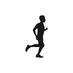 Running silhouette , marathon , runners