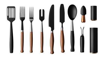 Barbecue Tools on Transparent Background