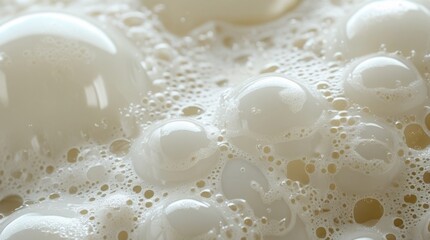 Soap foam or shampoo bubbles texture isolated with clipping path on background. Fresh, clean bubble surface close-up