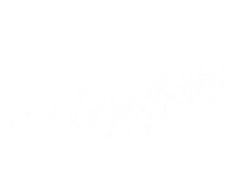 A black backdrop with scattered white starburst-like shapes in a curved pattern - Powered by Adobe