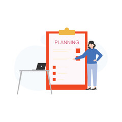 Strategic Plan Vector Illustration Which can easily edit or modify