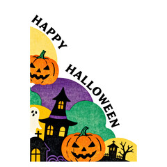 Childlike Style Halloween Pumpkin Ghost Bat Castle