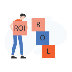 ROI Growth Vector Illustration Which can easily edit or modify