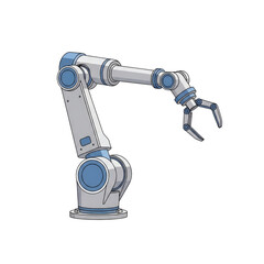 Robotic Arm with Gripper on Black Background icon 2025-2026 transparent isolated on white background png 4k full hd download