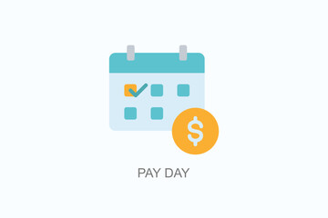 Pay Day Icon Or Logo Isolated Vector Illustration