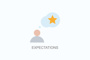 Expectations Icon Or Logo Isolated Vector Illustration