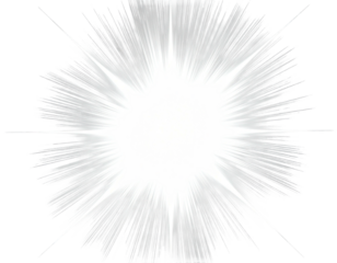 A central white burst radiates with streaking light beams, creating a star-like pattern