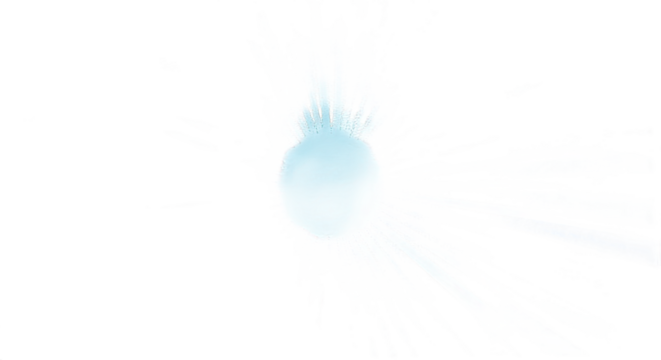 Abstract explosion effect with blue hues radiating outward, digital art