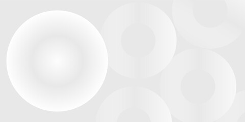 Abstract white glowing geometric lines on gray background. Modern shiny blue circle simple abstract art background