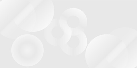 Abstract white glowing geometric lines on gray background. Modern shiny blue circle simple abstract art background
