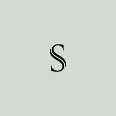 Letter S logo icon flat vector design.