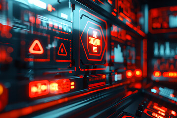 警告ディスプレイに表示された危険マーク