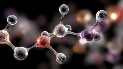 Abstract molecular structure looks scientifically fascinating and meticulously arranged, revealing state of scientific wonder