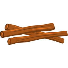 Pile Of Cinnamon Sticks With Brown Color On White Background