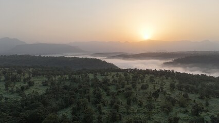 
Sunrise over the clouds