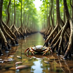 crab in the mangrove forest