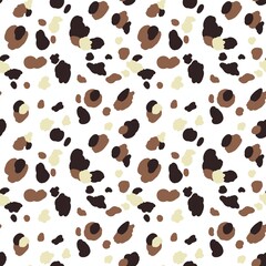 Vector illustration of a seamless jaguar fur pattern, designed in a trendy, exotic style