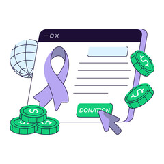 Modern vector design of cancer charity